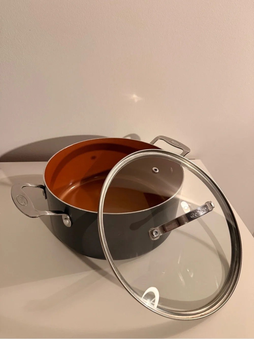 Gotham Steel 11 Piece Black and Copper Nonstick Saucepan Cookware Set